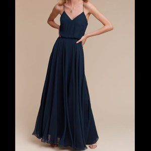 Jenny Yoo Inesse Navy Blue Bridesmaid Maxi